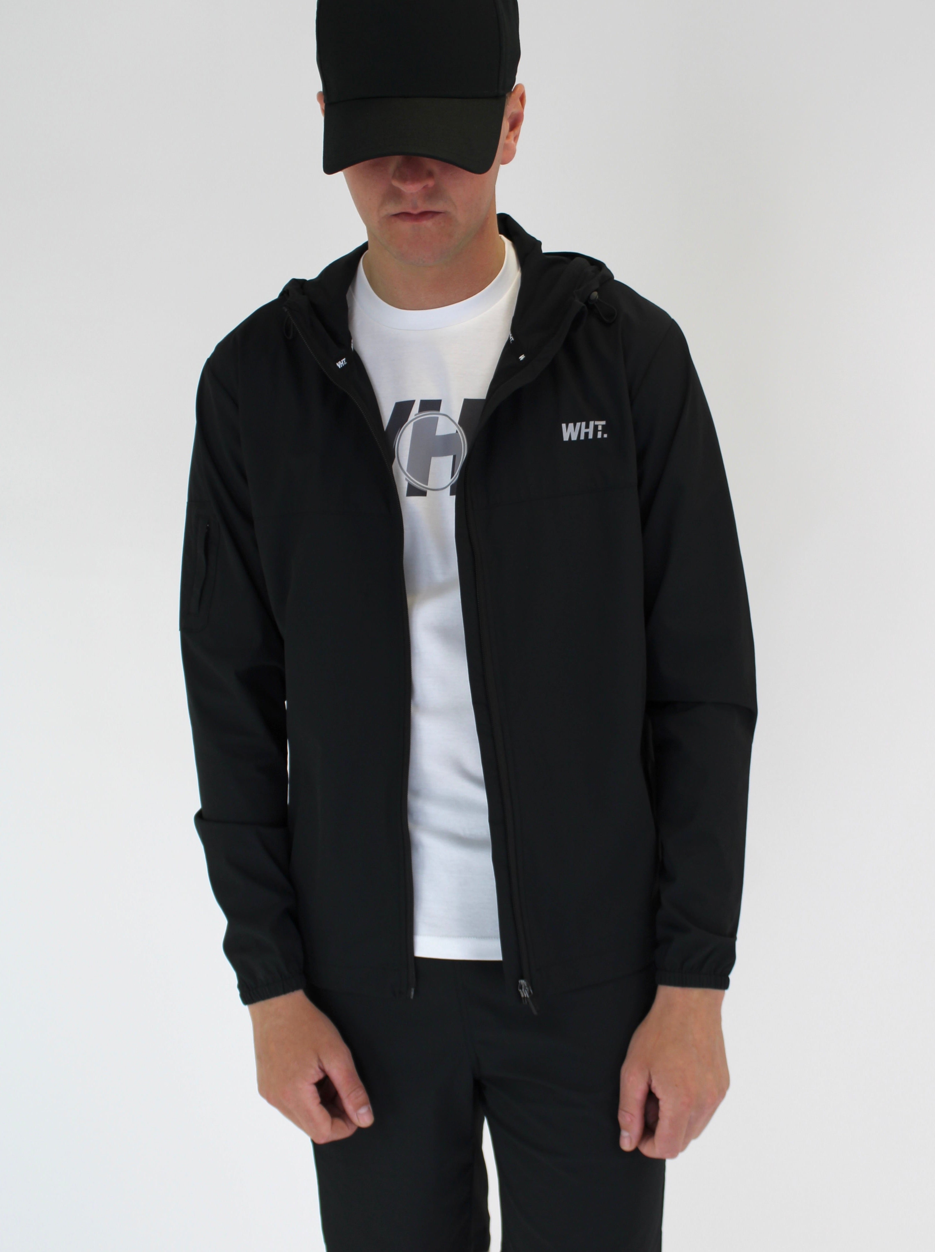 Black Windbreaker With Vgold Detail main image 1