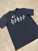 Navy 3D Flock Bolt T-Shirt