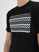 Kids Black Zigzag Block T-Shirt