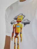 Kids White Robotic T-Shirt
