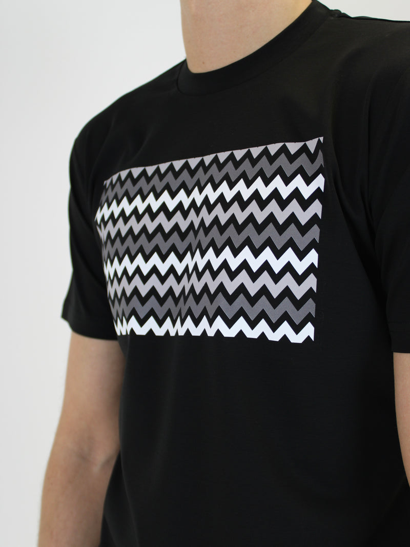 Black Zigzag Block T-Shirt
