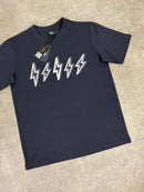 Navy 3D Flock Bolt T-Shirt