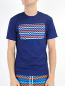 Navy Zigzag Block T-Shirt