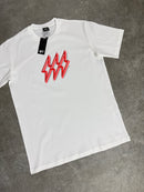 White / Solar Red Triple Bolt T-Shirt (2026)