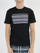 Black Zigzag Block T-Shirt