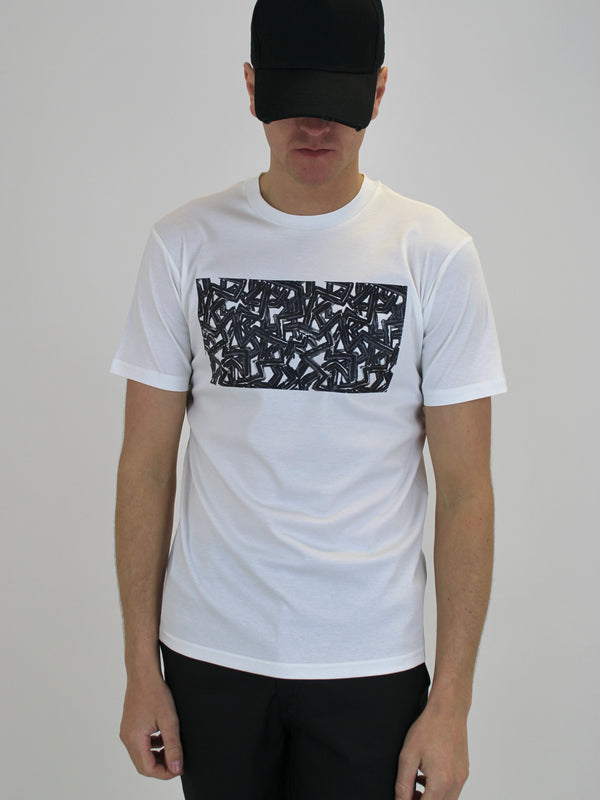 Kids White / Black Abstract T-Shirt