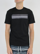 Black Zigzag Strip T-Shirt