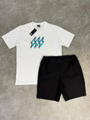 Black Chino / White Teal Bolt Set