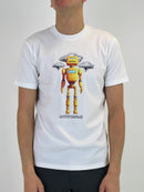 Kids White Robotic T-Shirt