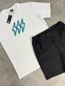 Black Chino / White Teal Bolt Set
