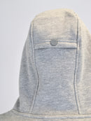 Plain Light Grey Fleeced Hoodie