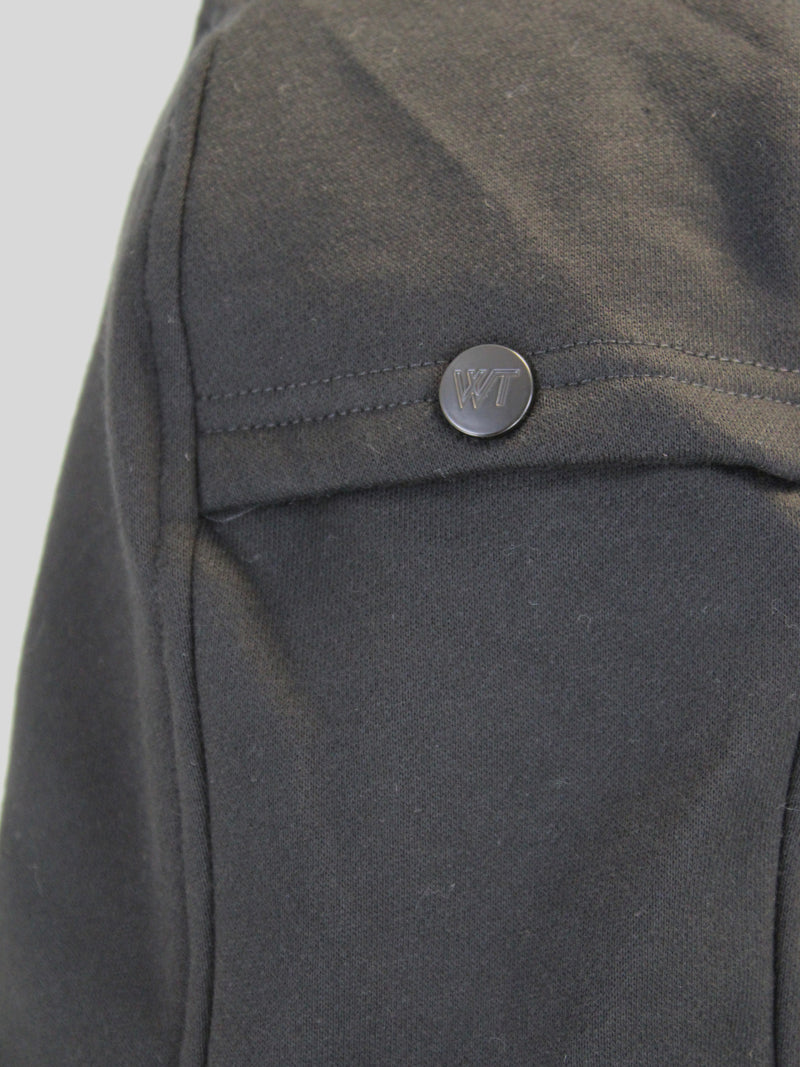 Plain Black Fleeced Hoodie