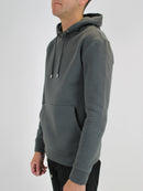 Plain Dark Grey Fleeced Hoodie