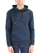 Plain Navy Fleeced Hoodie
