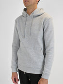 Plain Light Grey Fleeced Hoodie