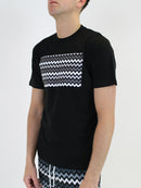 Black Zigzag Block T-Shirt