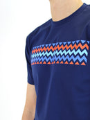 Navy Zigzag Strip T-Shirt