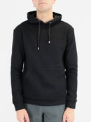 Plain Black Fleeced Hoodie