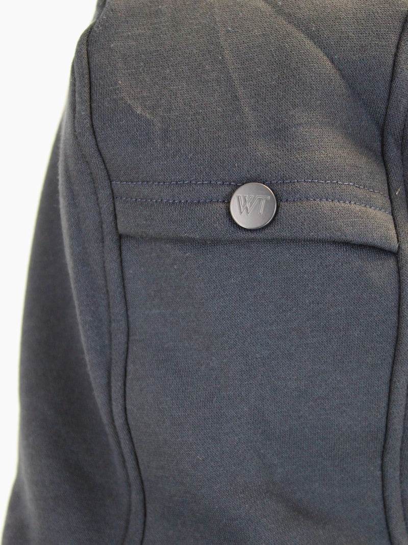 Plain Navy Fleeced Hoodie