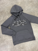 Kids Dark Grey Brushed Zig Hoodie