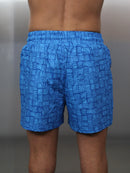 Blue Aztec Swim Shorts