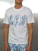 White / Blue Dash T-Shirt