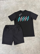 Black Pink Apple Bolt / Black Chino Shorts Set