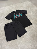 Black Pink Apple Bolt / Black Chino Shorts Set