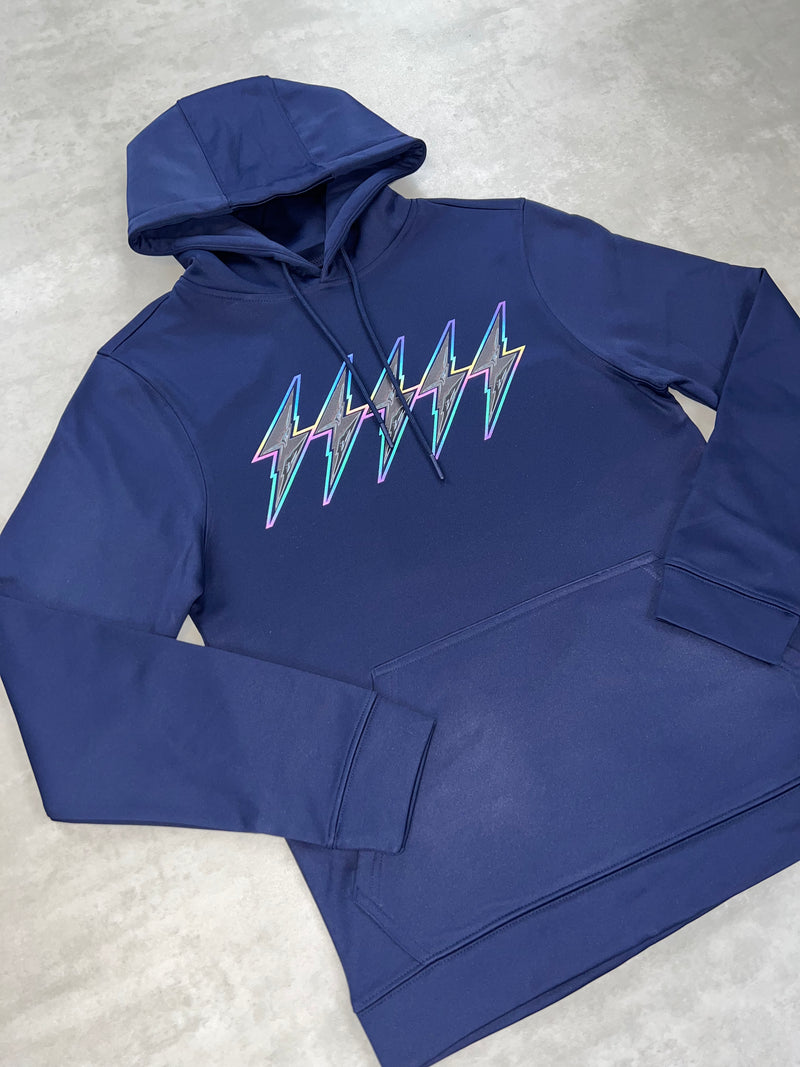 Kids Navy Onyx 5 Bolt Hoodie