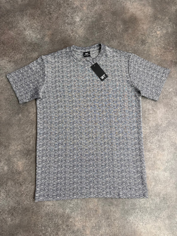 Kids 510 Navy Textured Plain T-Shirt