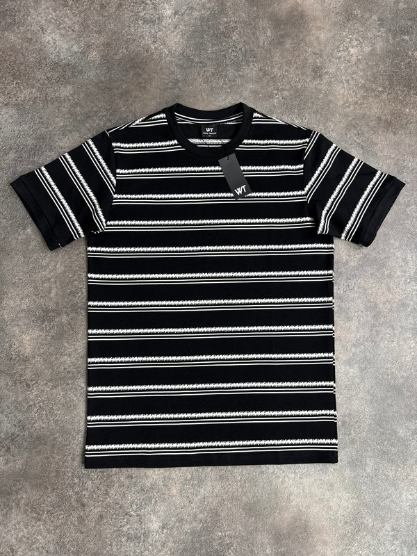 Kids 410 Black / White Striped T-Shirt