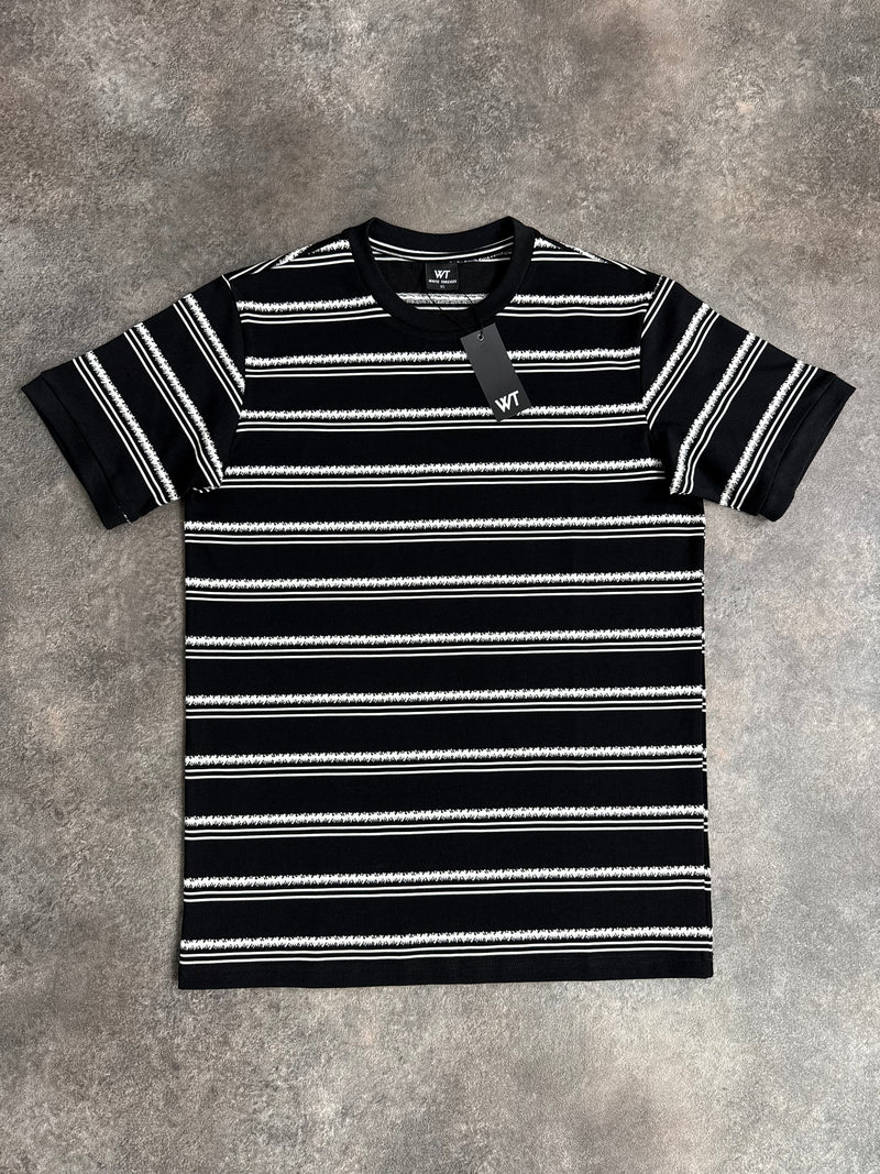 Kids 410 Black / White Striped T-Shirt