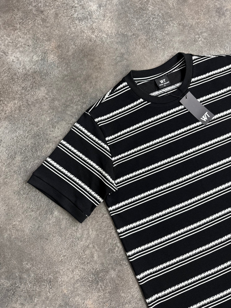 Kids 410 Black / White Striped T-Shirt