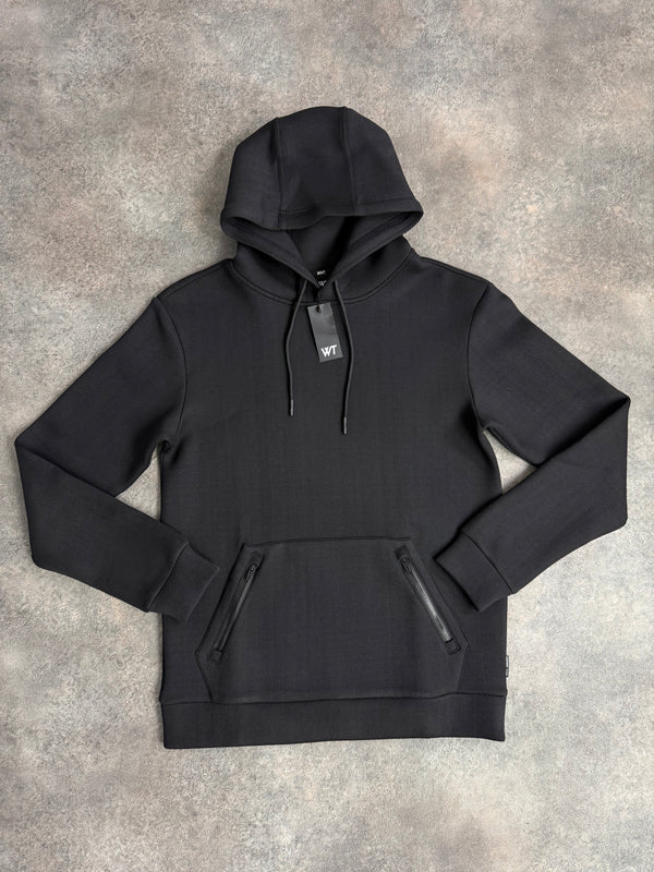 Black Plain Softshell Hoodie