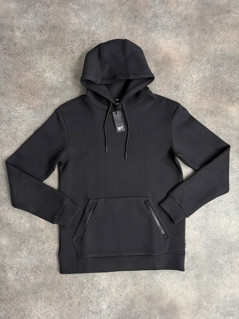 Black Plain Softshell Hoodie