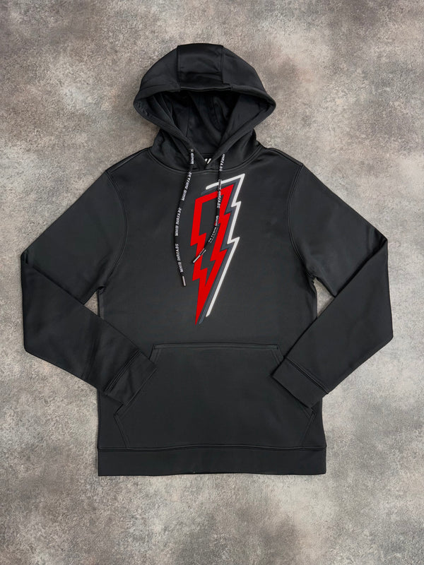 Black / Red OG Bolt Hoodie