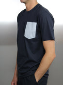 600 Navy Relaxed Fit Pocket T-Shirt