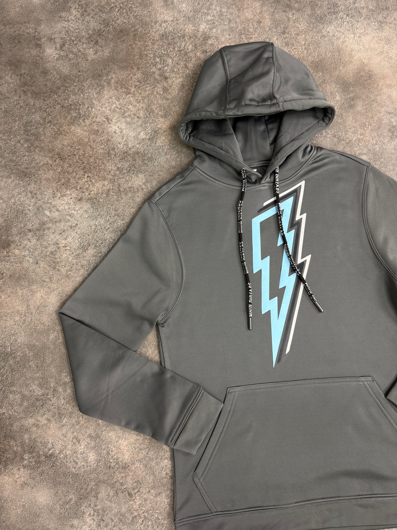 Grey / Sky Blue OG Bolt Hoodie