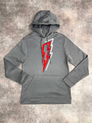 Grey / Red OG Bolt Hoodie