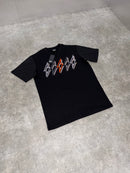 Black Orange Bolt / Light Grey Versatile Shorts Set