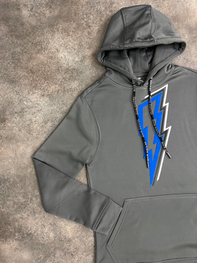 Grey / Blue Spark OG Bolt Hoodie