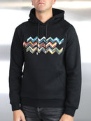 Kids Black Brushed Zig Hoodie