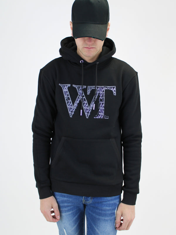 Black WT Logo Hoodie
