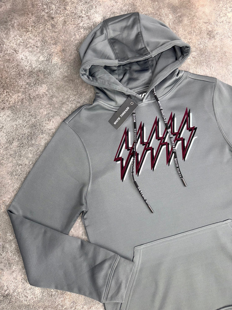 Grey / Beetroot OG 5 Bolt Hoodie