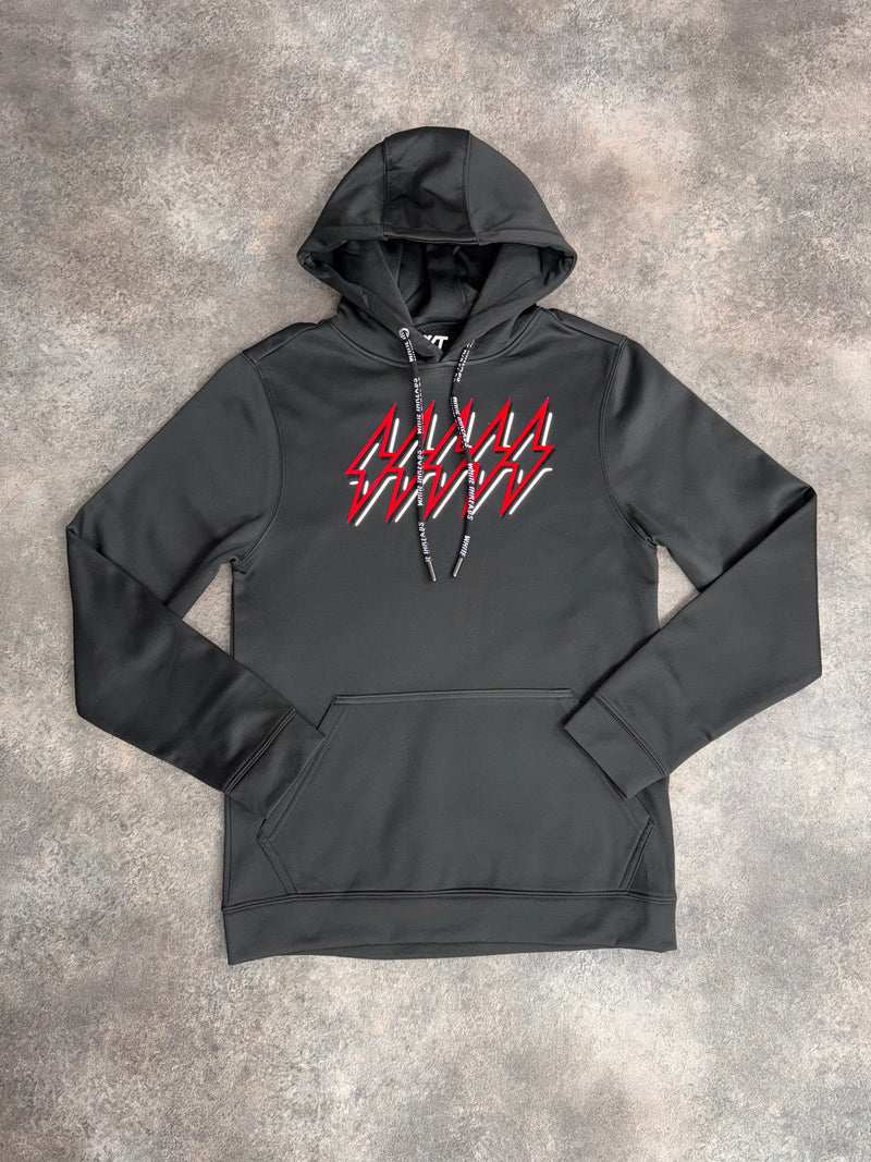 Black / Solar Red OG 5 Bolt Hoodie
