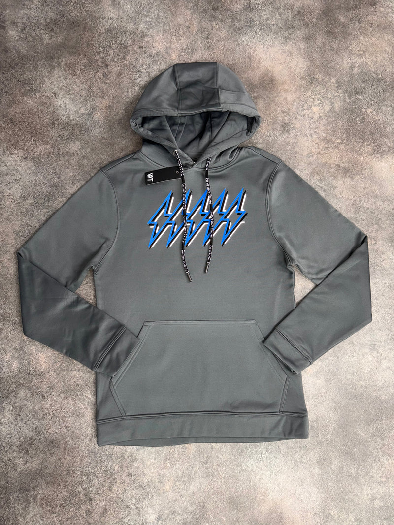Grey / Blue Spark OG 5 Bolt Hoodie
