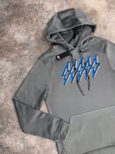 Grey / Blue Spark OG 5 Bolt Hoodie