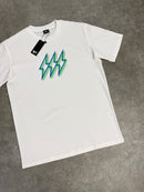 White Apple Blue Triple Bolt / Black V10 Shorts Set