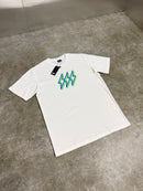 White Apple Blue Triple Bolt / Black V10 Shorts Set