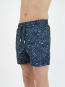 Kids Black Abstract Swim Shorts